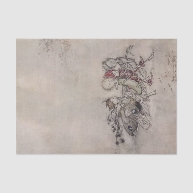 “Midsummer Fairies” by Arthur Rackham Tissue Paper (Front)