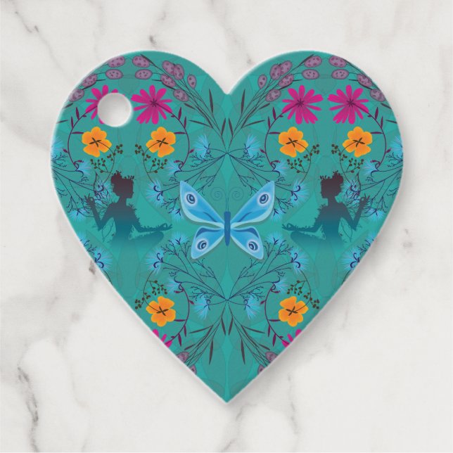 Midsummer Fairy Botanical Favor Tags (Front)