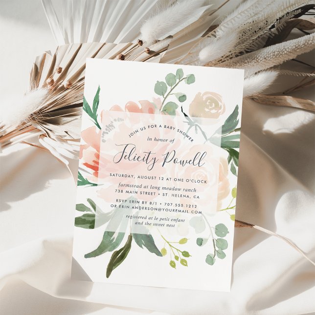 Midsummer Floral Baby Shower Invitation (Creator Uploaded)
