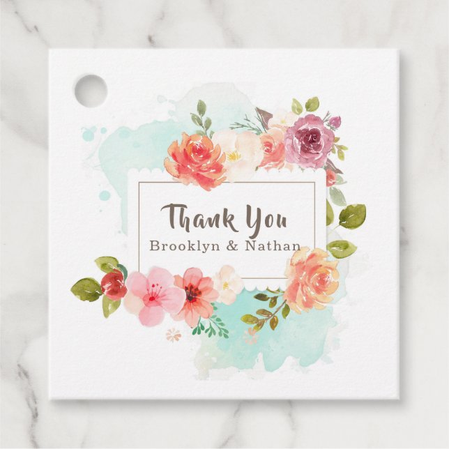 Midsummer Floral Dreams Favour Tags (Front)