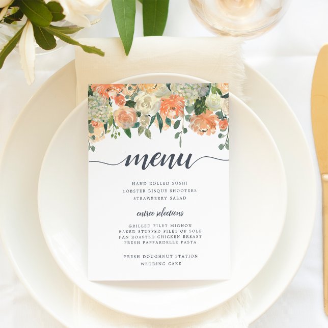 Midsummer Floral Menu Card (Creator Uploaded)