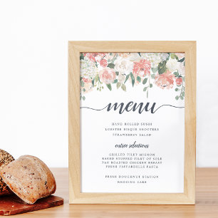 Midsummer Floral Menu Sign