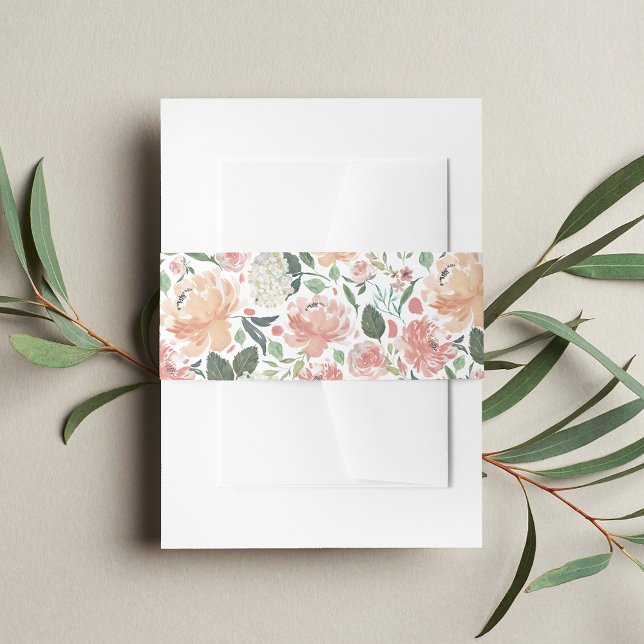 Midsummer Floral Patterned Invitation Belly Band (Creator Uploaded)