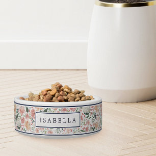 Midsummer Floral Personalised Dog Bowl