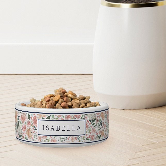 Midsummer Floral | Personalised Dog Bowl (Creator Uploaded)