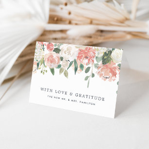 Midsummer Floral Personalised Thank You Card