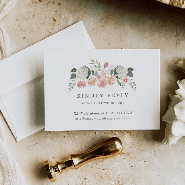Midsummer Floral Phone or Email RSVP Card (Creator Uploaded)