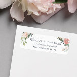 Midsummer Floral Return Address<br><div class="desc">Designed to match our Midsummer floral wedding invitation collection,  these elegant return address labels feature accents of rose and peony flowers in watercolor shades of peach,  cream and blush pink,  framing your return address.</div>