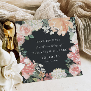 Midsummer Floral Square Save the Date Card