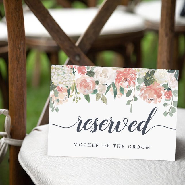 Midsummer Floral Wedding "Reserved" Sign (Creator Uploaded)