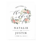Midsummer Floral Wedding Welcome Sign