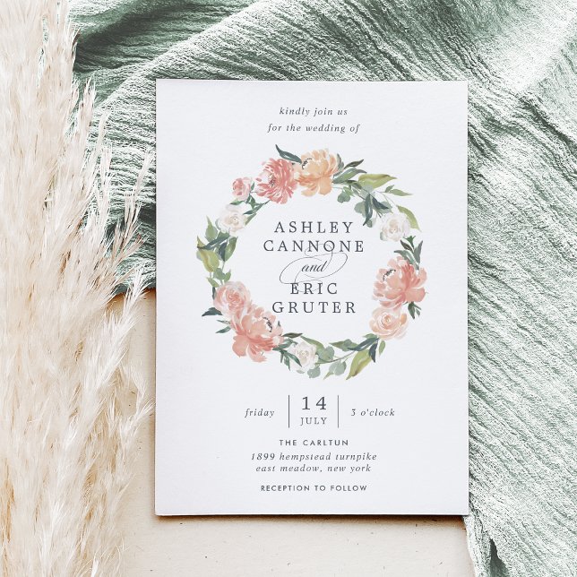 Midsummer | Floral Wreath Wedding Invitation (Creator Uploaded)
