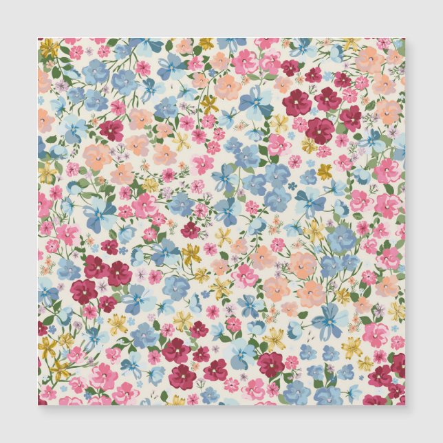 Midsummer meadow, blooming plant pattern. (Front)