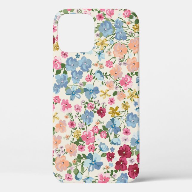 Midsummer meadow, blooming plant pattern. Case-Mate iPhone case (Back)