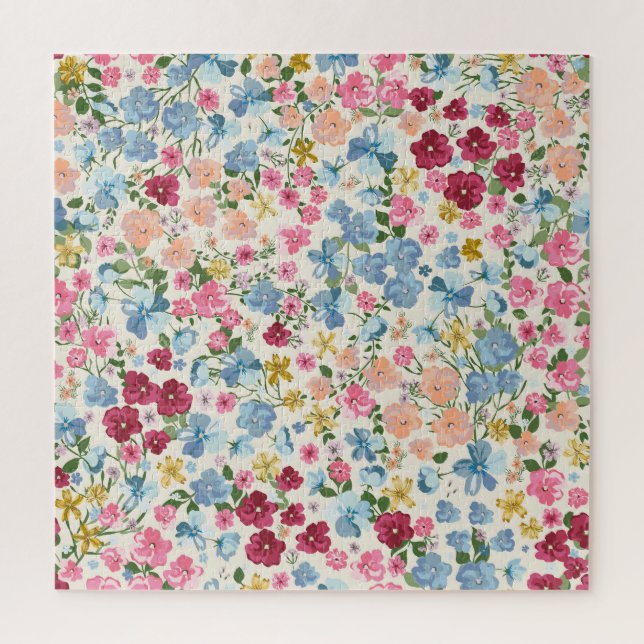 Midsummer meadow, blooming plant pattern. jigsaw puzzle (Vertical)