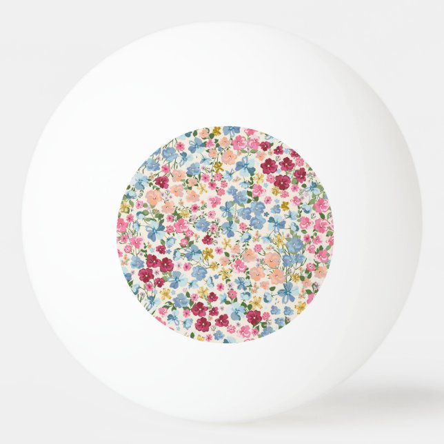Midsummer meadow, blooming plant pattern. ping pong ball (Front)