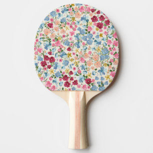 Midsummer meadow, blooming plant pattern. ping pong paddle