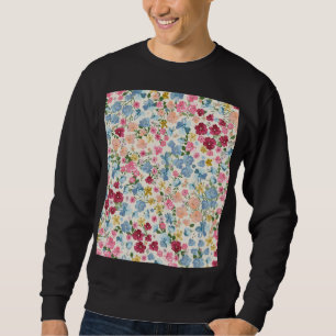 Midsummer meadow, blooming plant pattern. sweatshirt