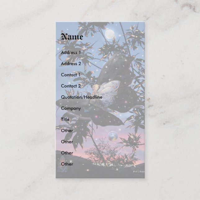 Midsummer Night Flight! Business Card (Front)