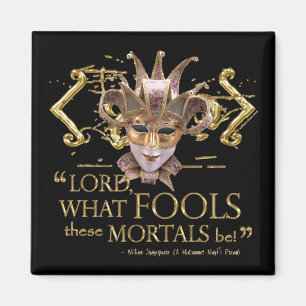 Midsummer Night's Dream Quote (Gold Version) Magnet