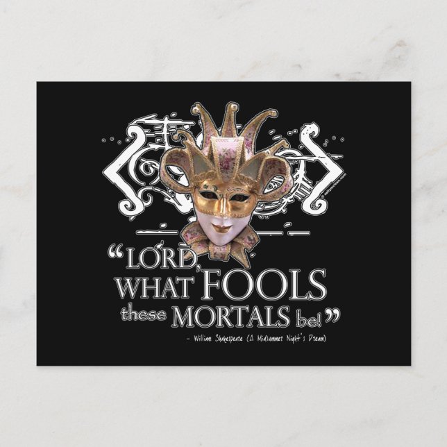 Midsummer Night's Dream Quote Postcard (Front)