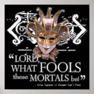 Midsummer Night's Dream Quote Poster