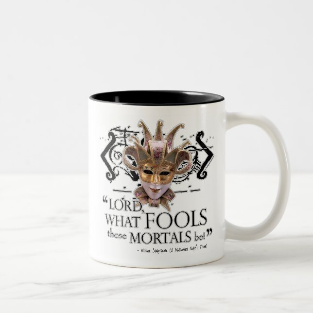Midsummer Night's Dream Quote Two-Tone Coffee Mug (Right)