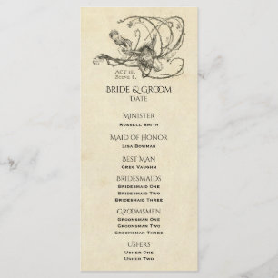 Midsummer Night's Dream Wedding Program Programme
