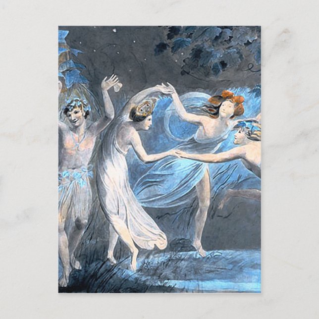 Midsummer Night's Dream, William Blake Fine Postcard (Front)