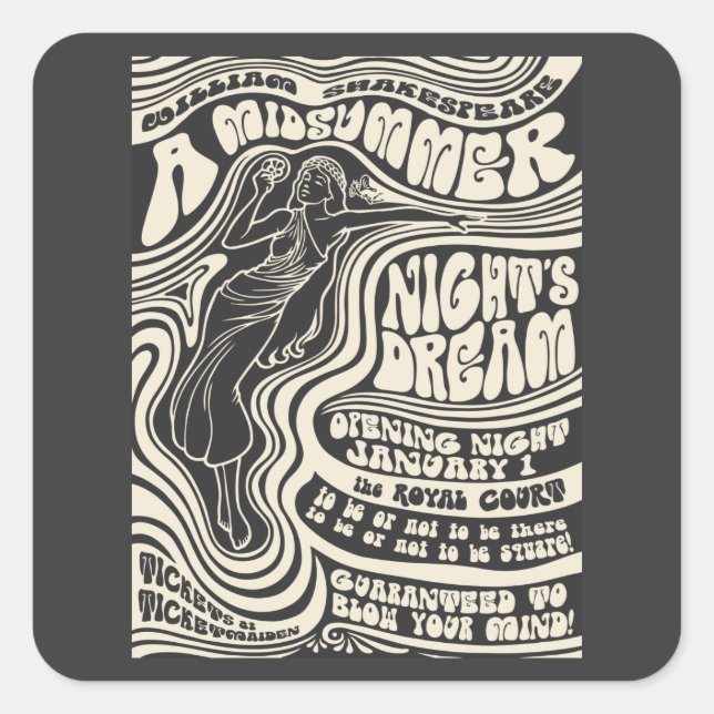 Midsummer of Love Square Sticker (Front)