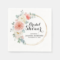 Midsummer Peach Pastel Pink Floral Bridal Shower
