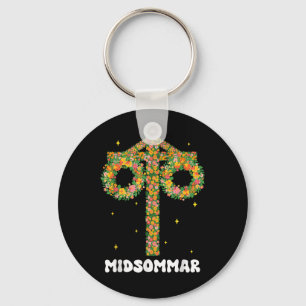 Midsummer Summer Solstice Maypole Midsommar Sweden Key Ring