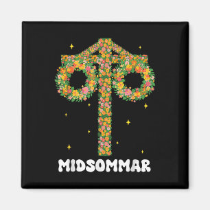 Midsummer Summer Solstice Maypole Midsommar Sweden Magnet