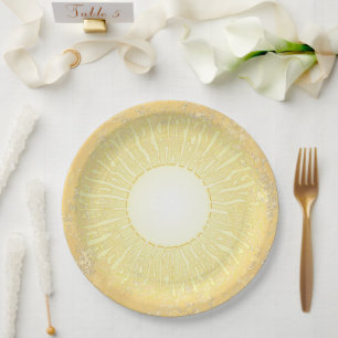 Midsummer Sun Paper Plate