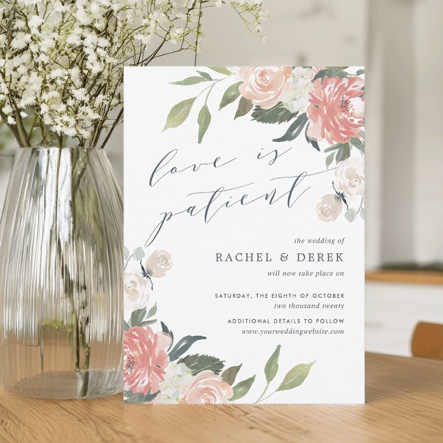 Midsummer | Watercolor Floral Wedding Postponement Invitation (Creator Uploaded)