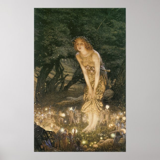 Midsummer's Eve Victorian Fairy Poster (Front)