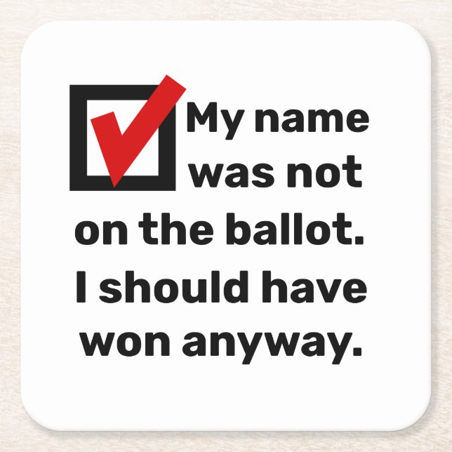 Midterm Election Humour 2022 Square Paper Coaster (Front)