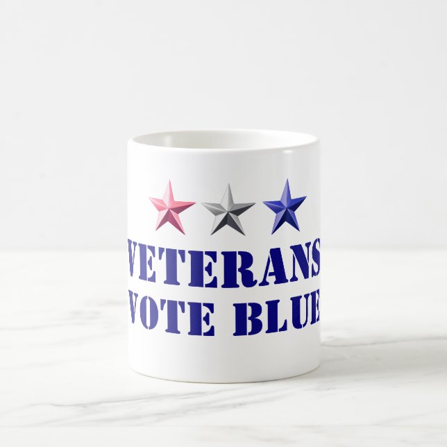 Midterms 2026 Veterans Vote Blue Democrats Coffee Mug (Center)