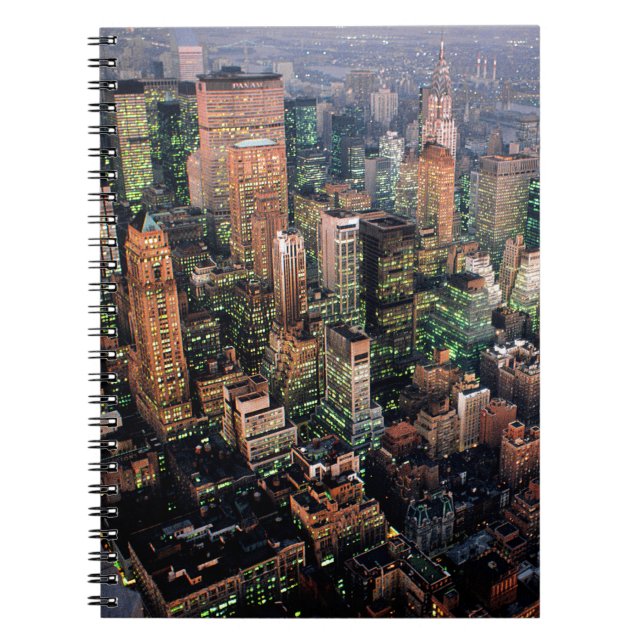 Midtown at night in New York City - USA. Welcome t Spiral Notebook (Front)
