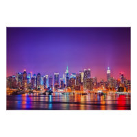 Midtown Manhattan at night with Empire Stae