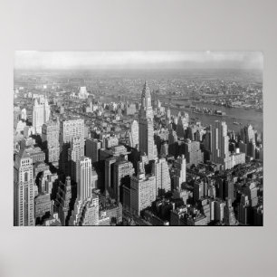 Midtown Manhattan New York City NY 1932 Poster