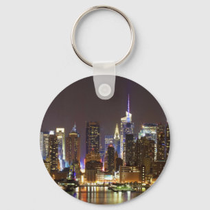 Midtown Manhattan seen from Weehawken New Jersey Key Ring
