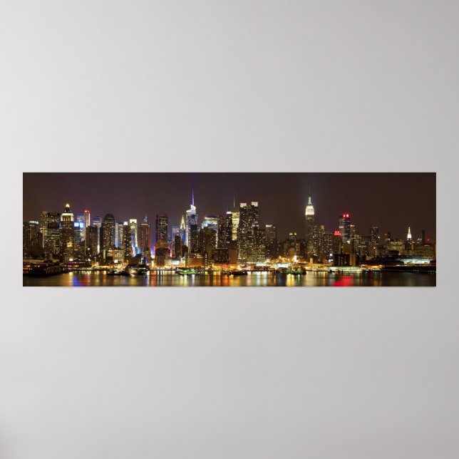 Midtown Manhattan seen from Weehawken New Jersey Poster (Front)