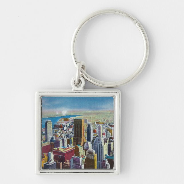 Midtown Skyline View towards East River Key Ring (Front)