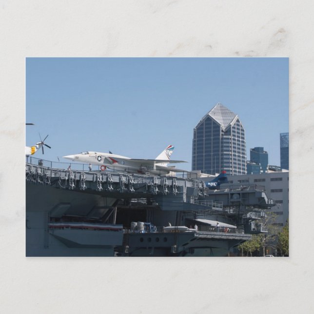 Midway Aircraft Carrier Docked In San Diego Postcard (Front)