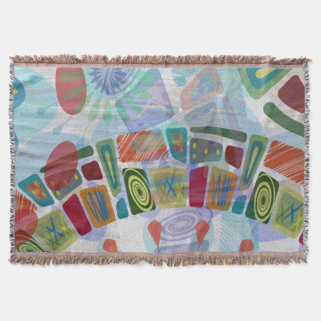 Midway Panels III Throw Blanket (Front)