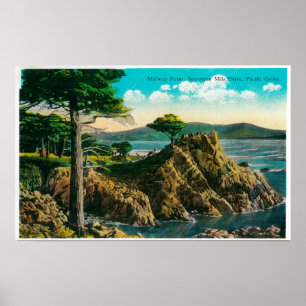 Midway Point on Seventeen Mile Drive Poster