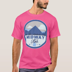 Midway Utah Ut Mountains Badge Hiking Souvenir T-Shirt