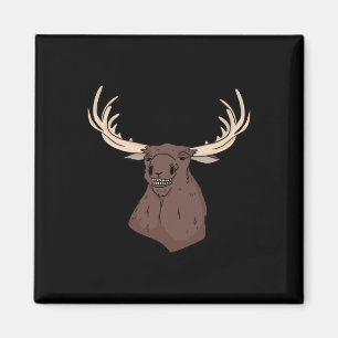 Midwest Magic Cleaning Stupid Moose Face Funny Hun Magnet