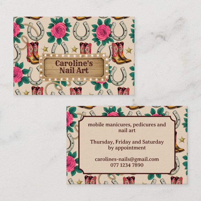 Midwest Princess nails / hair / beauty / fashion Business Card (Front/Back)